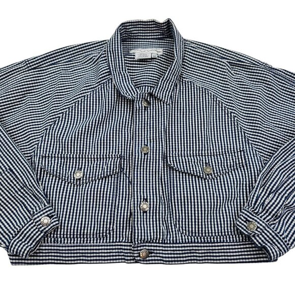 Calvin Klein Sport Vintage 80's/90's Gingham Print Cropped Jacket Women's MP - Picture 1 of 9